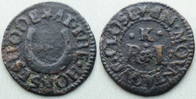 Montague Close, R K (I) AT THE HORSESHOOE farthing Montague Close, R K (I) AT THE HORSESHOOE farthing